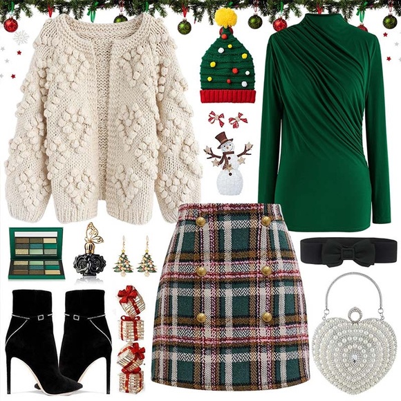 Chicwish Womens soft heart shaped balls Thick open Cardigan Sweater ivory cream - Picture 10 of 16